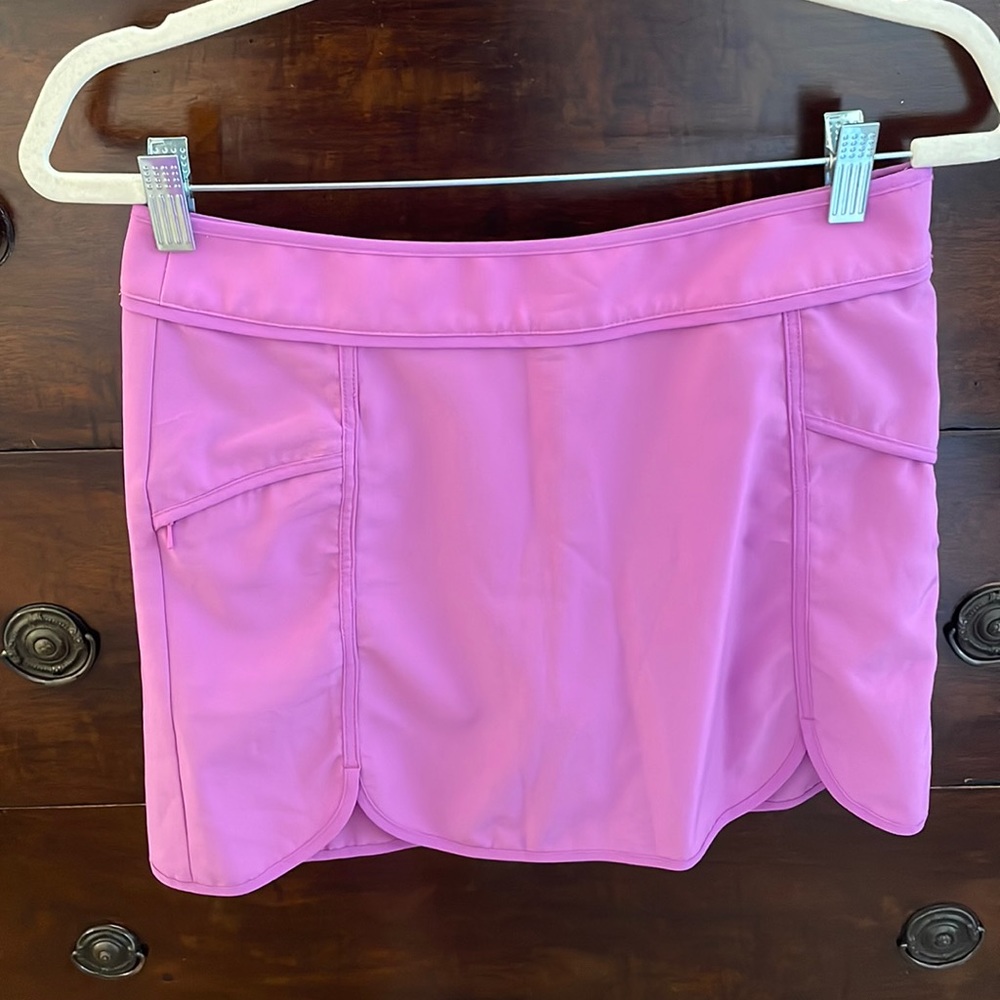 Oxford Golf Skort with Scallop Detail